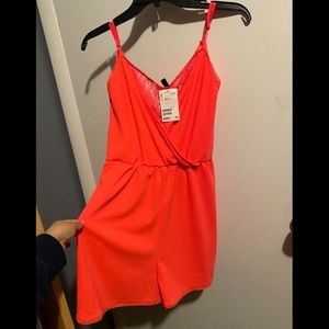H&M Coral/Pink Romper